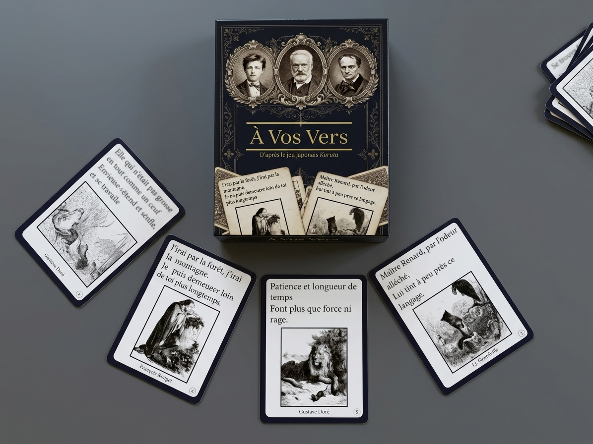 À Vos Vers – Jeu de cartes poésie française - Précommande